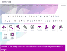 Tablet Screenshot of clusteric.com